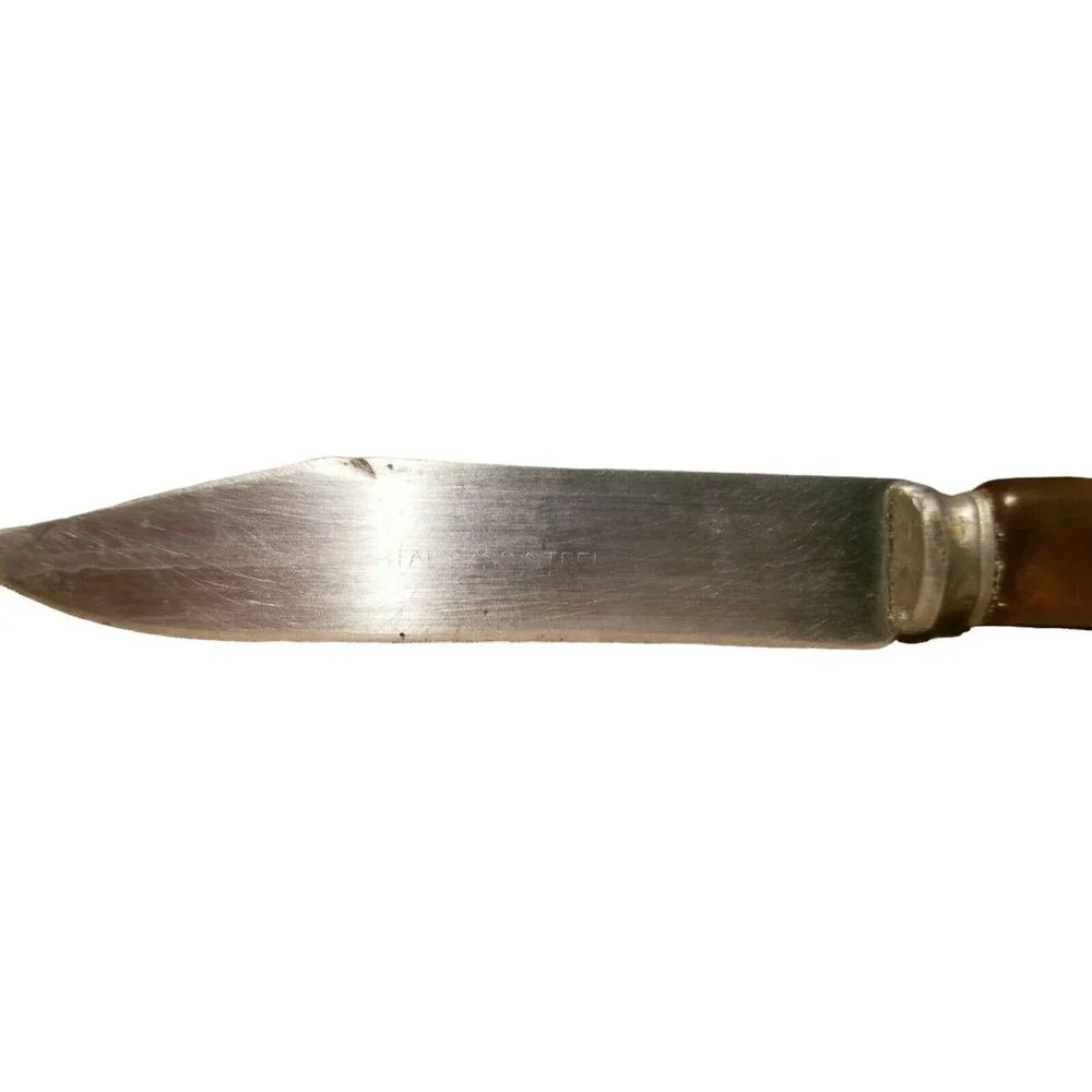 Vintage Kitchen Paring or Steak Knife Stainless Brown Bakelite? Handle 6